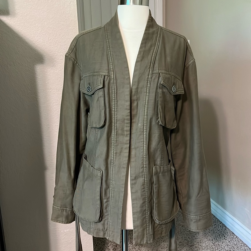 Free People 100% Cotton Military Style Jacket - Size XS